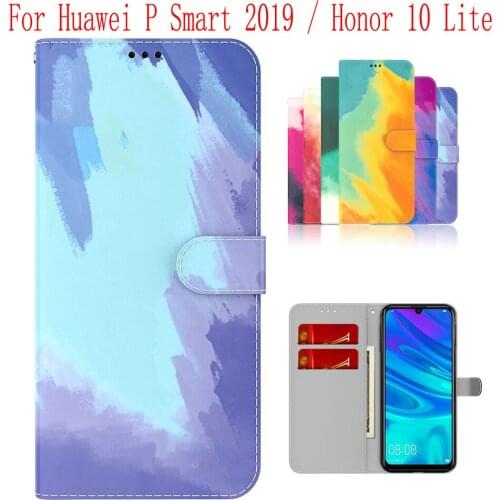 Sunjolly Case for Huawei P Smart 2019 Honor 10 Lite Wallet Stand Flip PU Phone Case Cover coque capa Case Cover