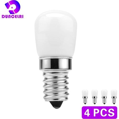 4pcs/lot LED Fridge Light Bulb E14 3W Refrigerator Corn bulb 220V LED Lamp Cold White/Warm white SMD2835 Replace Halogen Lights