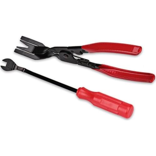 Universal 2pcs Car buckle Screwdriver Clip Plier Set Fastener Remover Combo Repair Kit buckle Screwdriver Modified Car Headlamp