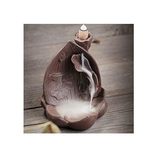 TOP BEST business gift # HOME OFFICE # Marvellous art sand-fired porcelain pottery Aroma Burner Incense Burner + free Incense