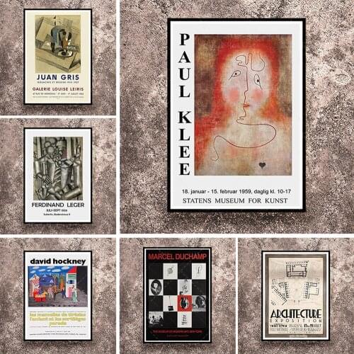 Reprint of a 1959 Vintage exhibition Poster for works by Paul Klee