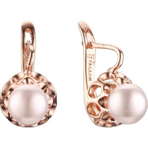 Pearl Jewelry Earrings Fashion 585 Gold Color Jewelry Office Style Women Drop Earrings Luxury Jewelry