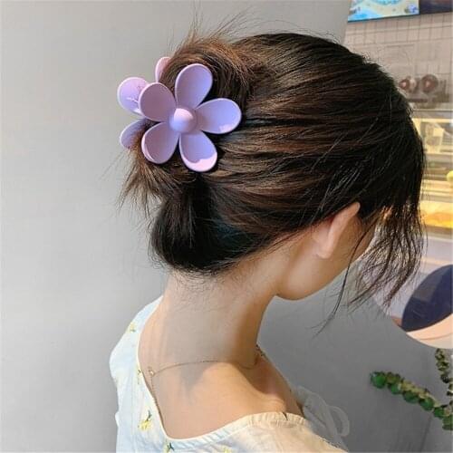 New Summer Hair Claws Flower Shaped Hair Crab Clamps Women Candy Colors Hairdress Hairpins Sweet Girls Headwear Hair Accessories