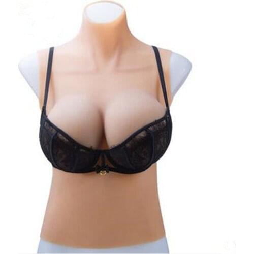 VISIQI High neck vest realistic silicone breast form for crossdressing drag queen long cloth