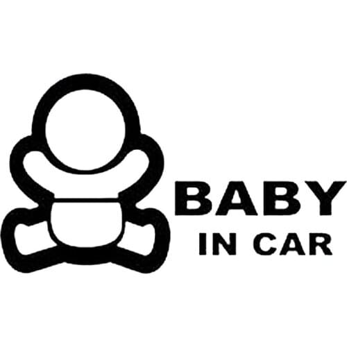 15.5CM*8.7CM Baby in Car Safety Driving Warning Sign Funny Vinyl Decal Sticker Stickers Window