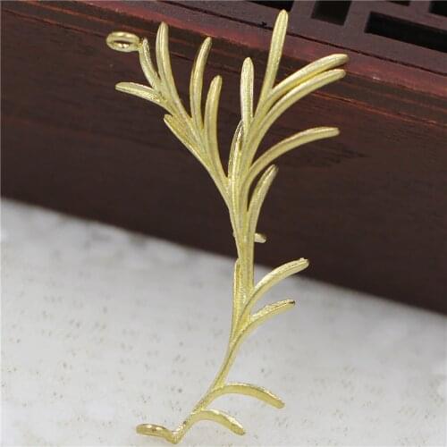 20pcs Tree Leaf Branch Pendant Charms Connectors Brass Metal Findings DIY Crafts Fashion Jewelry Accessories Choose Colors