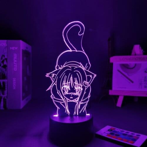 3D Lamp Room Light Nightlight High School DxD Shirone Toujou Teen Room Decoration Holiday Lighting gift Anime Decoration