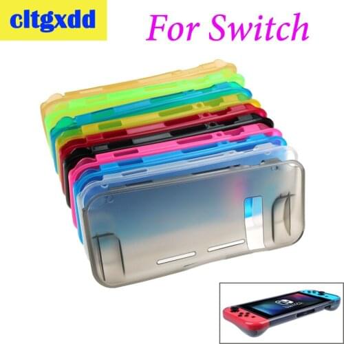 Cltgxdd 1Set TPU Protective Case Cover Back Shell For Nintend Switch Anti-fall sleeve Controller Silicone Sleeve Rocker cap