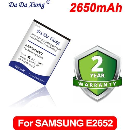 Da Da Xiong 2650mAh AB553446BU Battery for samsung E2652 C3300 E1110C E3300,S5150 B100 L250 M128 M628 W539 X989 SGH-L258