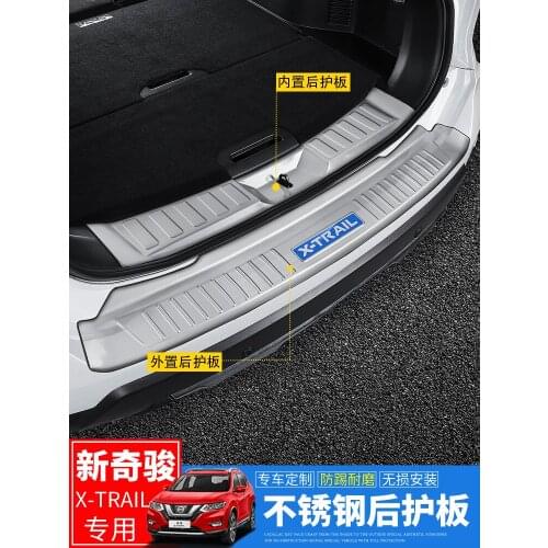 For Nissan X-trail T32 2017 2018 2019 2020 Stainless Steel Scuff Plate/door Sill And Rear Bumper Protector Sill