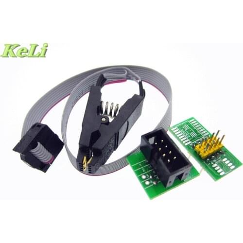 HAILANGNIAO update version SOIC8 SOP8 Test Clip For EEPROM 93CXX / 25CXX / 24CXX in-circuit programming+2 adapters
