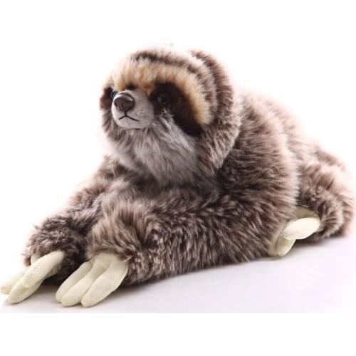 Three-toed Sloth Simulation Animal Plush Stuffed Toy Dolls 28cm Kids Gift High Quality Home Decor