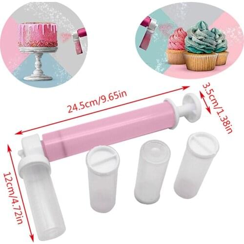 Cake Tools Manual Airbrush For Cake Decorating Manual Cake Spray Gun Airbrush Color Duster Cake Pastry Dusting Spray Tube
