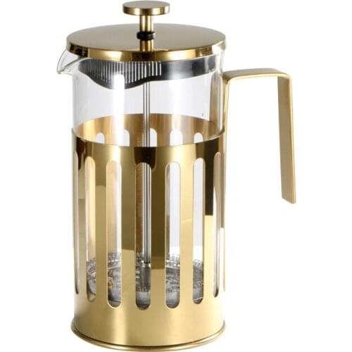 French Press Coffee Pot,Stainless Glass Coffee Maker Turkish Coffee Pot 350/ 600/ 1000M for Coffee at Home Making Tea