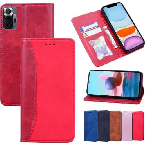 Leather Case Cover for Redmi Note 10 4g 9T 9 Pro 8T Flip Cases for Xiaomi Mi 10T Lite Poco X3 NFC Card Holder Full Body Protect