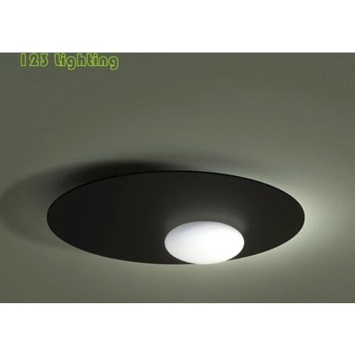 Minimalist Round LED Ceiling Lights Black Gold Metal Bedroom Aisle Restaurant Ceiling Lamp Luminaire Suspension Loft Deco