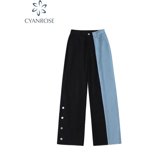 Fashion Jeans Women 2020 Korean Autumn All-match Loose Fashion Harajuku Womens Chic Casual High Waist Wide Leg Denim Trousers