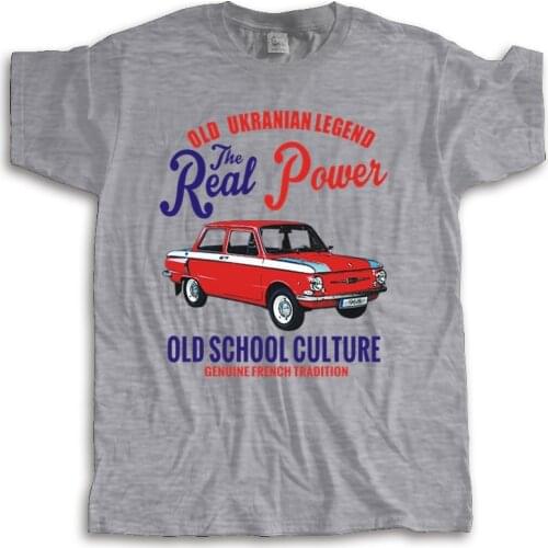 Men o-neck tshirt fashion brand t-shirt black new VINTAGE UKRANIAN CAR ZAZ 968 NEW COTTON T-SHIRT