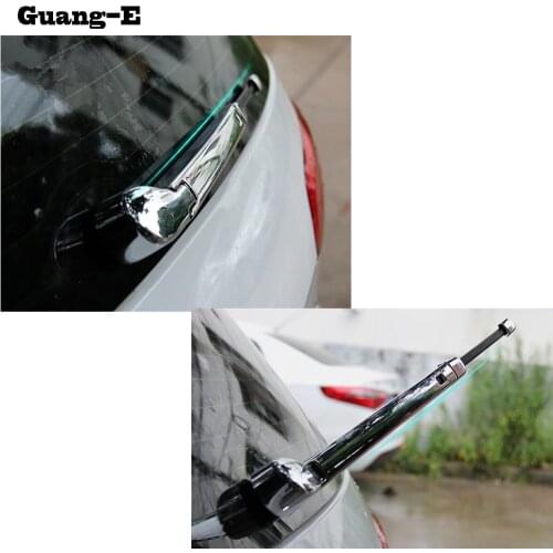 Car ABS Chrome Body Rear Glass Wiper Wash Nozzle Frame Trim Tail Window Trim For VW Volkswagen Golf7 Golf 7 2014 2015 2016 2017