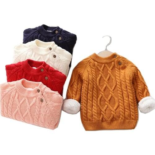 Autumn And Winter Childrens Sweater Boys And Girls Autumn And Winter Childrens Bottoming Sweater Pullover Crew Neck Sweater