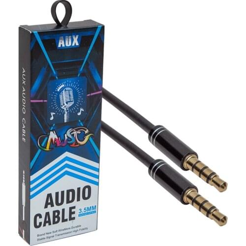 POWERMASTER PM-3839 3.5 MM 4 KNOTTY MALE/MALE METAL BAŞLIKLI STEREO AUX CABLE