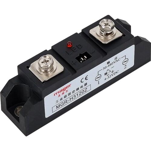 120A Industrial MGR-H3120Z SSR Single phase Solid State Relay 100A Input 4-32VDC Output 30-480VAC With Free Shipping