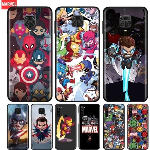 Silicone Cover Marvel Cartoon Heros For Xiaomi Redmi Note 10 10S 9 9S Pro Max 9T 8T 8 7 6 5 Pro 5A Phone Case