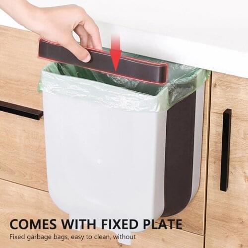 Kitchen Folding Trash Can Car Recycle Bin Trash Bin Kitchen Dustbin Garbage Rubbish Bin Garbage Can Waste Bin For Kitchen