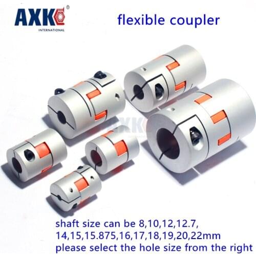 Rolamentos Axk 4pcs Coupler D40 L66 Cnc Jaw Shaft Coupling 8, 10, 12, 12.7, 1/2, 14, 15, 5/8, 16, 17mm, 18mm, 19mm, 20mm, 22mm