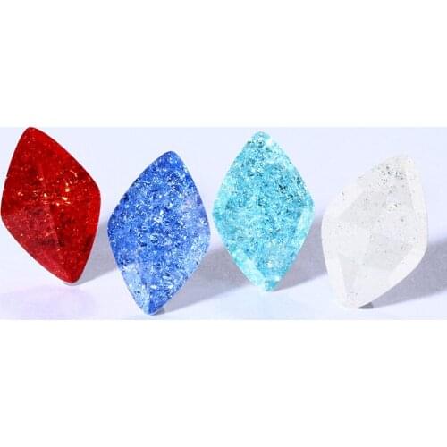 Cracked 9x14mm Lemon Jewelry Decoration Shiny Ice Crack Rhinestones Pointback K9 Glass Strass Crystal for Clothes DIY Nails Art