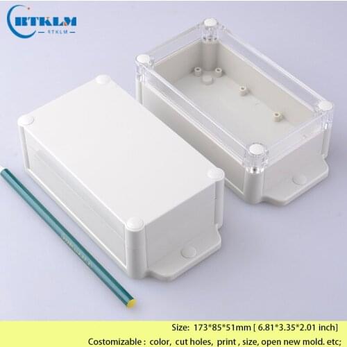 Waterproof junction box diy electronic project case design wall mounting plastic enclosure seal wire connectors box 173*85*51mm