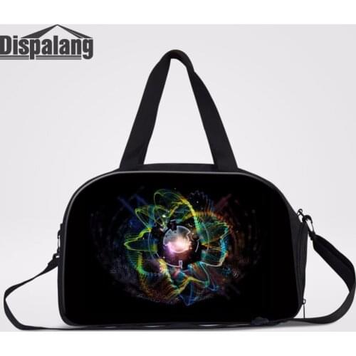 Dispalang Colorful Shining Weekend Bag With Shoe Pocket Trolley Bags Shoulder Duffle Bags For Girls Women Luggage Travel Bags