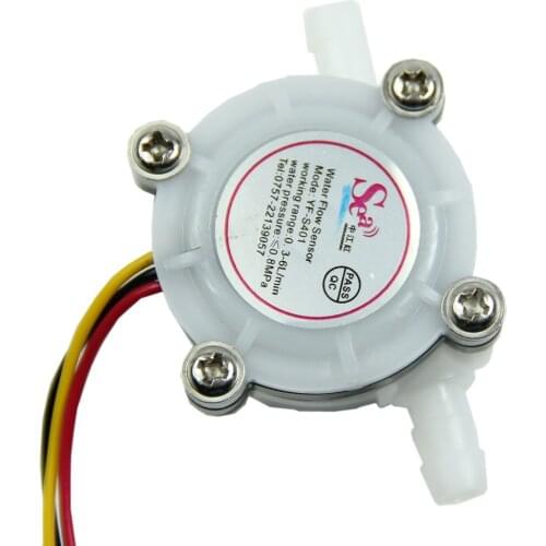 2014 1pc Water Coffee Flow Sensor Switch Meter Flowmeter Counter 0.3-6L/min New Wholesalse