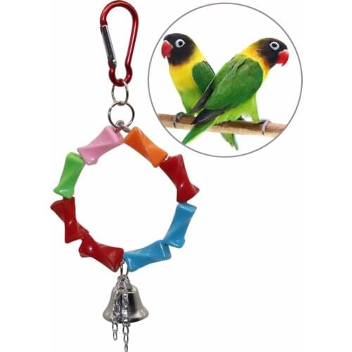 1 Pc Metal Bird Toys Swing Stand Parakeet Cages For Parrots Swing Cages Handing Bridge Climbing Rope Bird Training Supplies