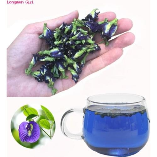 100g 500g Blue Tea Clitoria Ternatea Thailand Blue Butterfly Pea Tea Pure Natural Dried Pea Flower Tea Kitchen Toys Soap Color