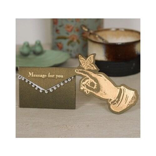 12pcs Mini Card with envelope Retro style butterfly design leave message Lucky Love Christmas Party Invitation Letters