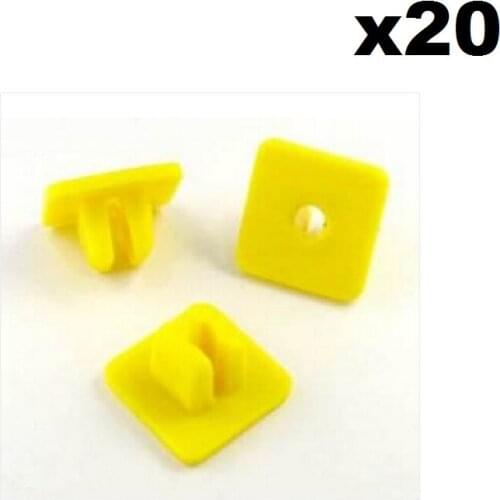 20x Wheel Arch Lining Screw Grommet for Honda, 5mm, Yellow, Equiv to 90676SA7003