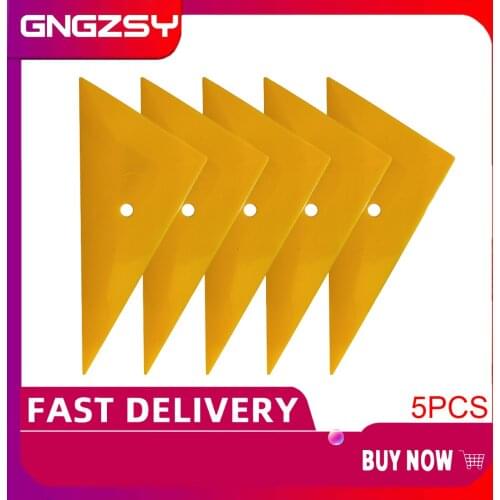 5pcs Car Window Tinting Auto Film Wrapping Install Applicator Tools Universal Glue Removing Card Squeegee Triangle Scraper 5A05