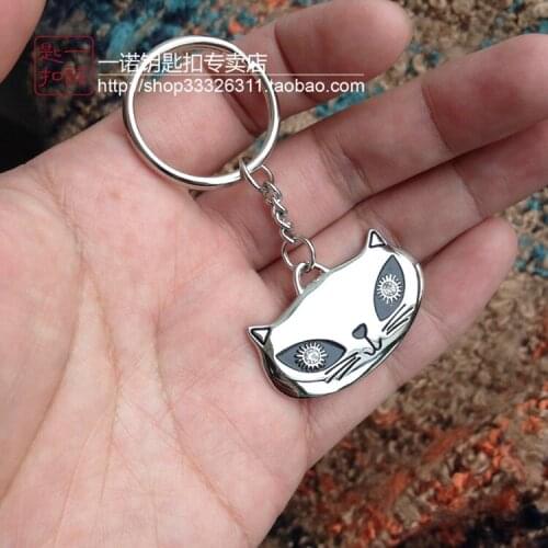 Cat keychain cute key ring for women kitten key chain key holder high quality portachiavi chaveiro llaveros mujer souvenir
