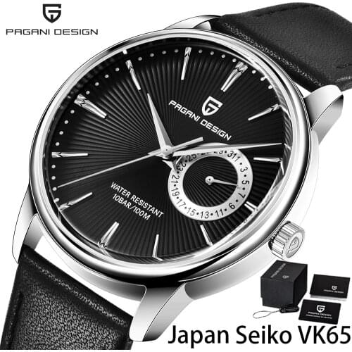 PAGANI Design Mens Watches Top Luxury Brand Quartz Wristwatch Mens Fashion Leather Wristband Waterproof Calendar Wristwatches