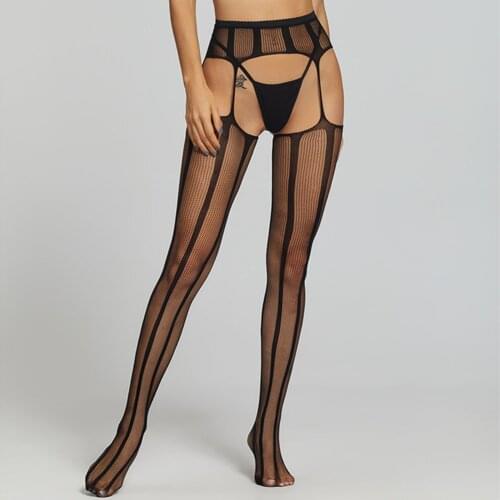 2021 Womens Sexy Mesh Fishnet Stretch Stockings Hot Club Party Hosiery Nightwear Black Transparent Hollow Out Pantyhose Tights