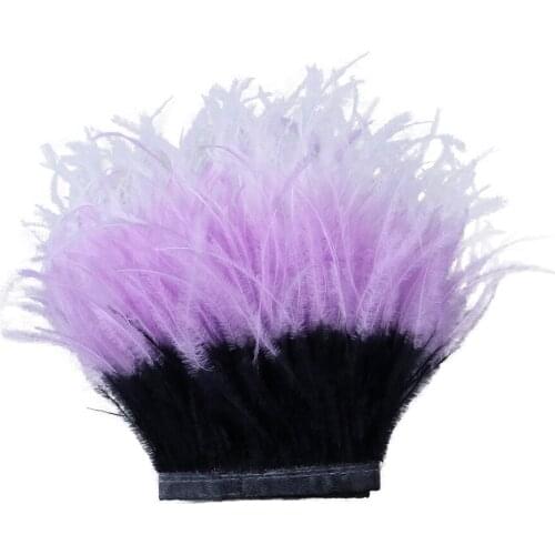 Colorful Ostrich Feathers Trim Ribbon For Clothing Sewing 10-15Cm/4-6 Inch Plumes Wedding Dress Decoration Feathers DIY Crafts