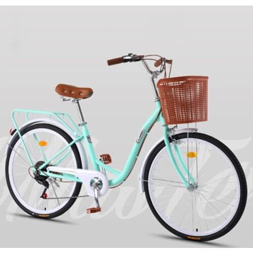 Ladies Bicycle 7-Speed 24/26 Inch Ordinary Adult High Carbon Steel Bicycle