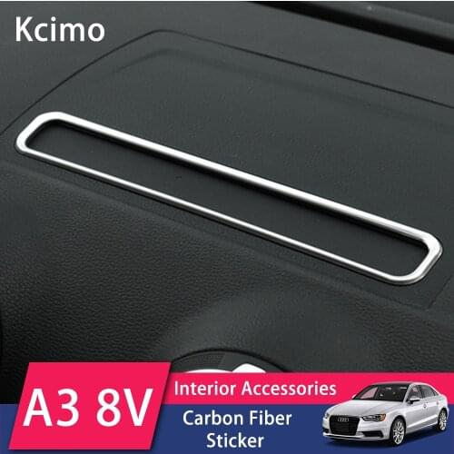 Car Navigation Decoration Frame Cover Stainless Steel Trim For Audi A3 8V 2013-2019 Interior Auto Accessories