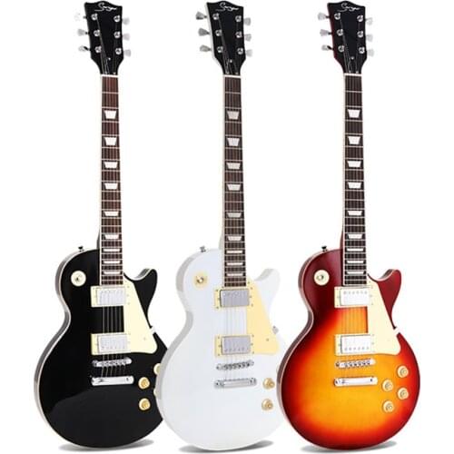 LP Guitar 22 Frets Electric Guitar 6 String Sunset Color Guitar Electric Musical Instrument Guitar for Adults Gift EGT264