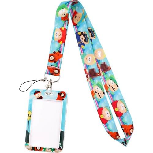 G1883 Cartoon Necklack Lanyard Key Gym Strap Multifunction Mobile Phone Decoration With Card Holder Cover
