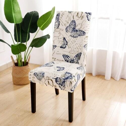 Printing Flexible Stretch Spandex Chair Cover For Restaurant Weddings Banquet Hotel Elastic Chair Cover