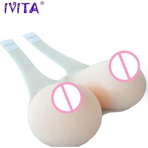 IVITA 12KG Artifical Silicone Huge Big Breast Forms Crossdresser Fake Boobs Transgender Drag Queen Fashion Breast Enhancer Gift