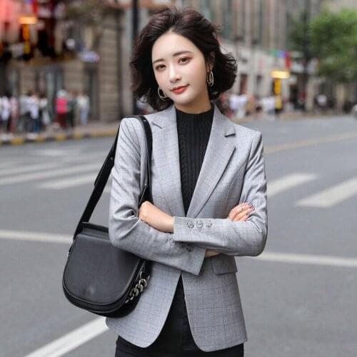 Plaid blazer colorful blazer jacket for women office lady jackets women coat plus size clothing for women blazer women