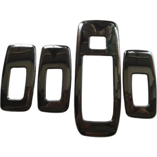 For Ford Ranger Everest 2015-2021 Stainless Steel Car Door Window Lift Switch Cover Trim Sticker Frame Decor Accessories